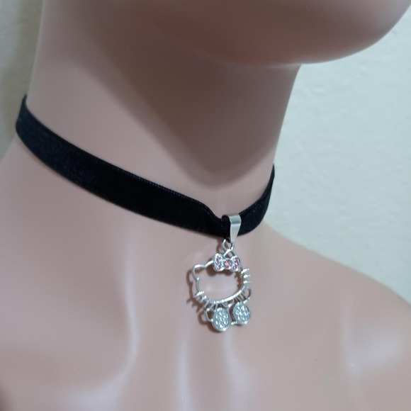 Silver tone pink bow hello - Picture 7 of 7